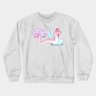 Peach Fruit Angle Snake Crewneck Sweatshirt